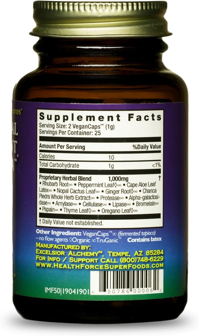 HealthForce SuperFoods Intestinal Movement Formula 50 Caps