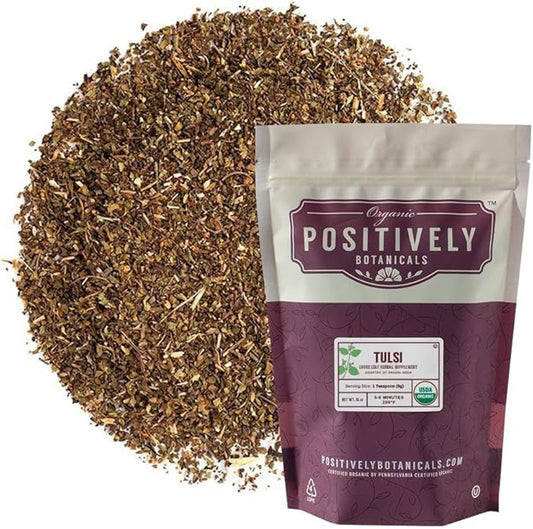 Organic Positively Botanicals Company, Tulsi, Loose 16 Ounce