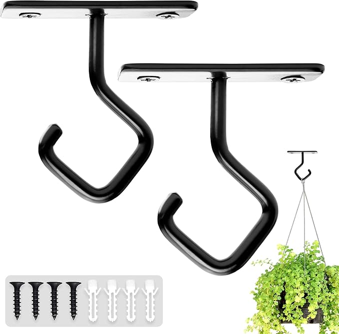 AJART Ceiling Hooks for Hanging Plants: Iron Plant Hanger for Wall Mount - 8 Pack/2.5 Inch Ceiling Hook for Indoor Use