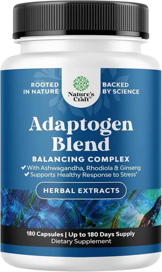 Herbal Adaptogen Mood Support Supplement -180ct