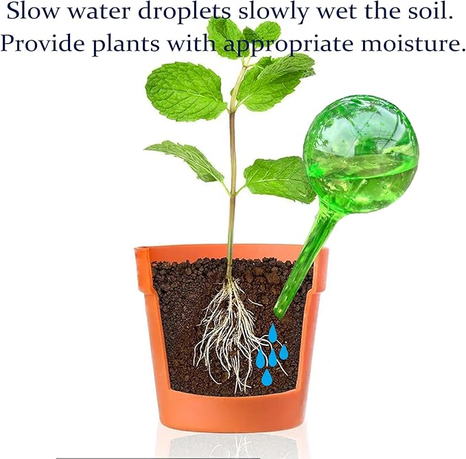 MOONSOUND Plant Watering Dispenser, 10Pcs Plant Watering Devices, Premium Plant Automatic Waterer, Indoor Outdoor Plant Self Watering Spikes, Pot Flower Self Watering Bulbs