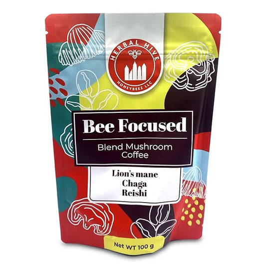 Mushroom Coffee by Herbal Hive Bee 30 Servings (3.5 oz,