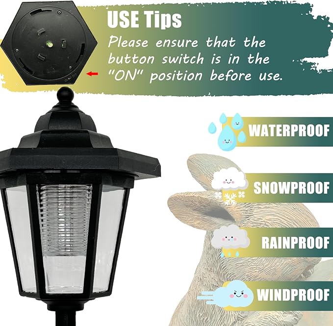 Rabbit Garden Statue with Solar Lantern - 15.8“ Outdoor Bunny Statue Bronze Resin Rabbit Figurines for Outside, Yard, Patio, Lawn Decor, Housewarming Gifts for Women, Mom