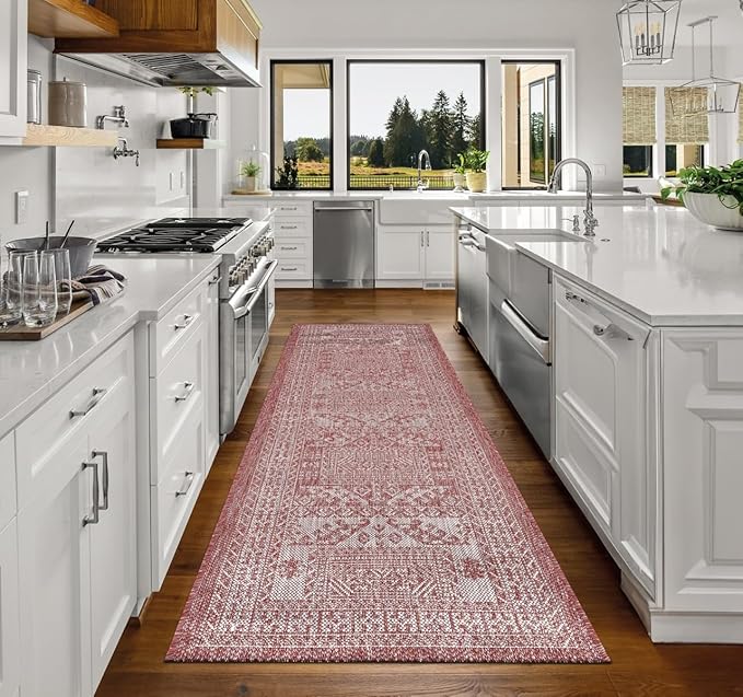 Keen Home Design Terrace Outdoor Runner Rug - 2x8 Washable Indoor/Outdoor Rug for Patio, Kitchen, Balcony, Beach, Garden, Deck and Porch, Size: 2'2"x7'7"