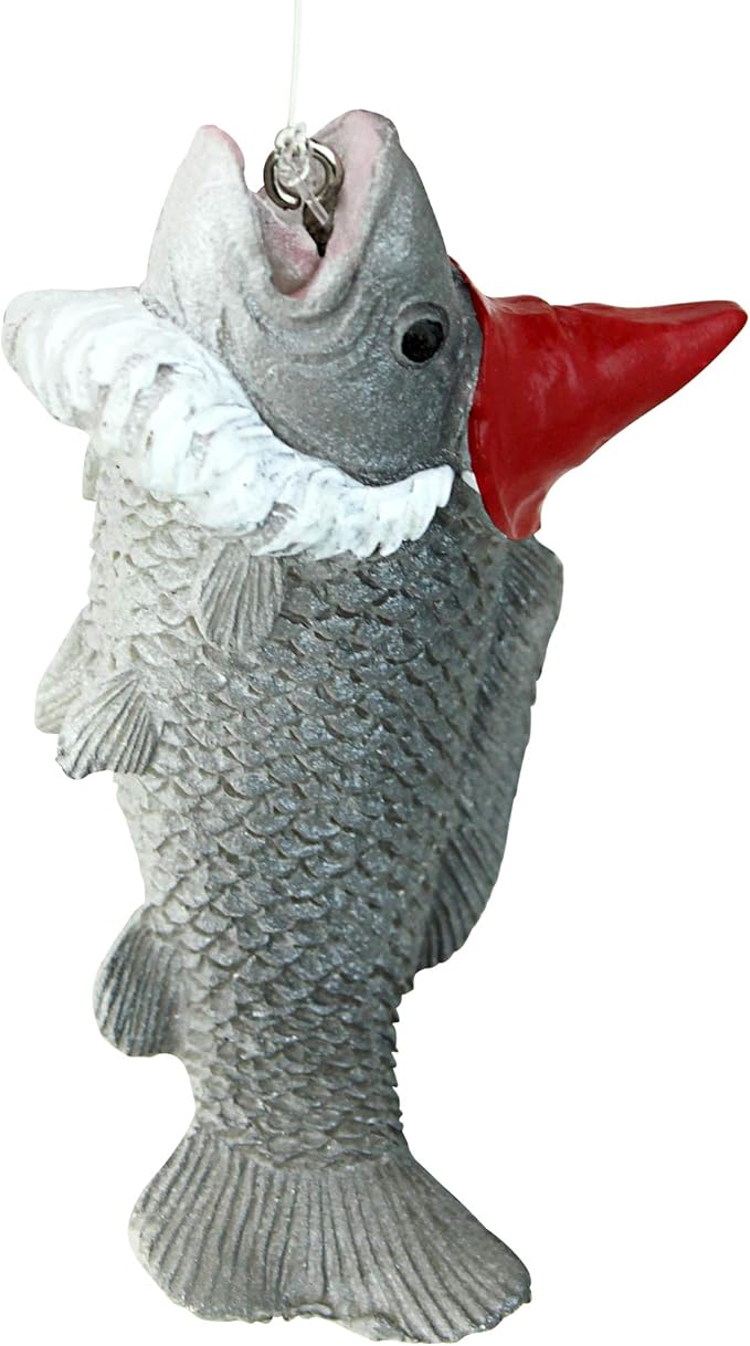 Design Toscano Ziggy with Fishing Pole Garden Gnome Indoor/Outdoor Shelf Sitter Statue, 9 Inch Tall, Cast Stone Resin, Full Color Finish