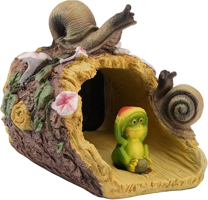 Elenon Snail Decorative Gutter Downspout Extension Statue, Gutter Guardian Rain Downspout Extender, Garden Splash Block Outdoor Sculpture for 3" × 4" Down Spouts Decor