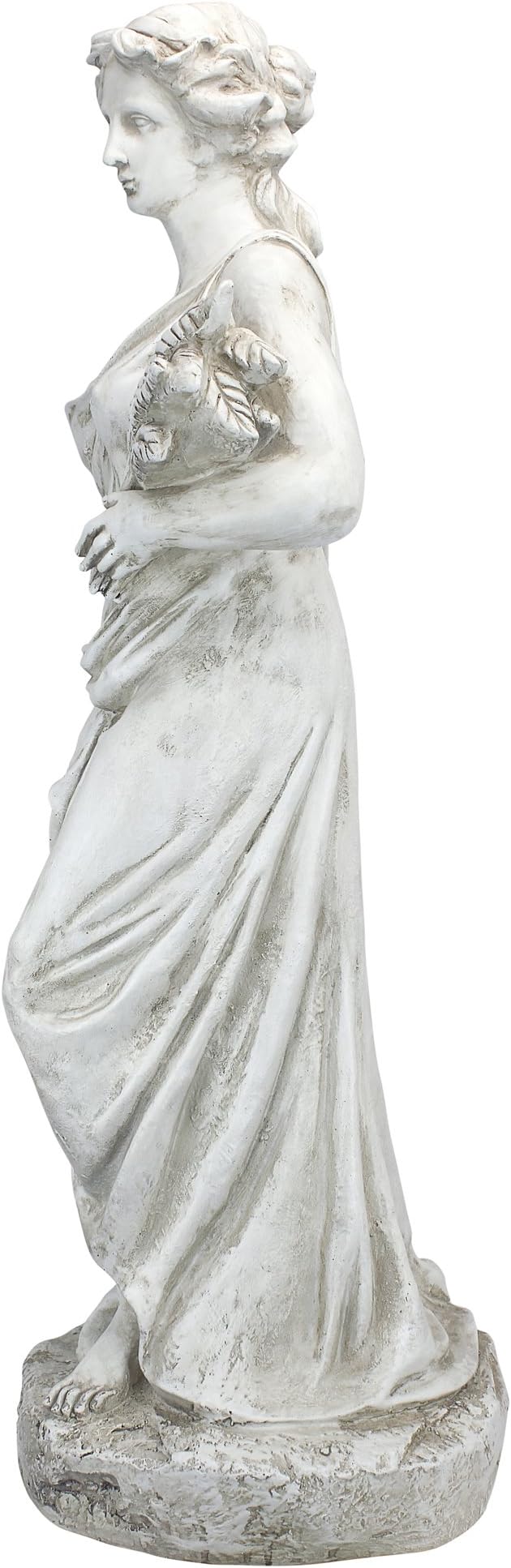 Design Toscano Summer Woman of The Four Seasons Indoor/Outdoor Garden Statue, 11 inches Wide, 33 inches Tall, Cast Stone Resin, Antique Stone Finish