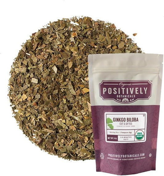 Organic Positively Botanicals Company, Ginkgo Biloba, 4 Ounce