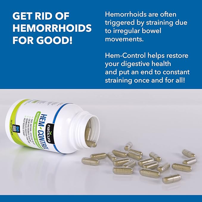 Hem-Control - Fast Effective Hemorrhoid Treatment 90 Vegan