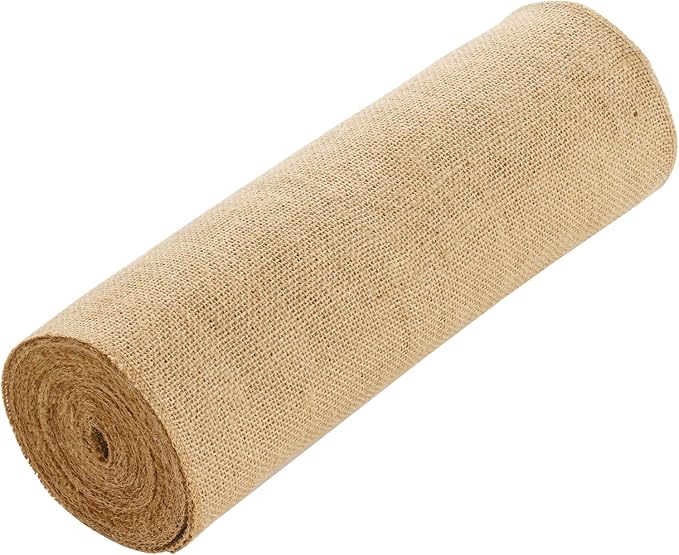 VEVOR Burlap Fabric Roll, 14” x 30 ft High Density Natural Jute Fiber Material for Outdoor Plant Care, Tree Wrap Roll, Decor, DIY Crafts, Wedding, Garden Weed Barrier, Plants & Trees Winter Covering