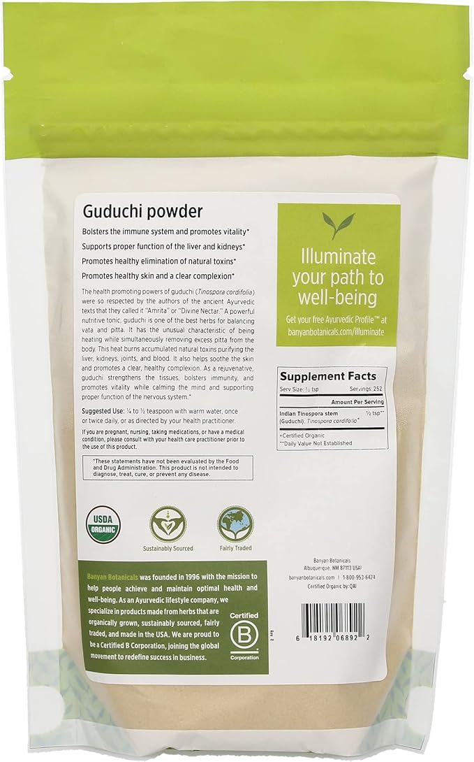 Banyan Botanicals Guduchi Powder – Organic 1/2 lb.