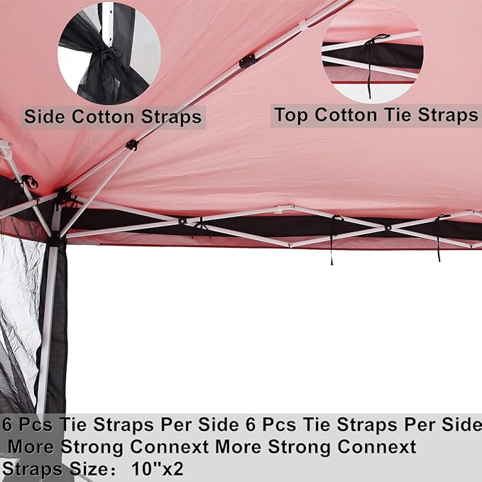 10x10 Mosquito Net with Zipper for Patio Camping Gazebo and Canopy Tent, Outdoor Gazebo Replacement Mosquito Netting Tent Screen Wall, Ultra Fine Mesh(Only Net No Frame)