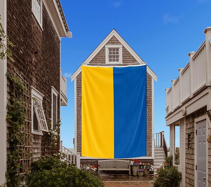 Ukraine Extra Large Flag 10x15FT Giant Ukrainian National Polyester Flag With 5 Grommets For Patriotic Ukrainian Themed Festival Events Party Decoration(Ukraine, 10x15FT)