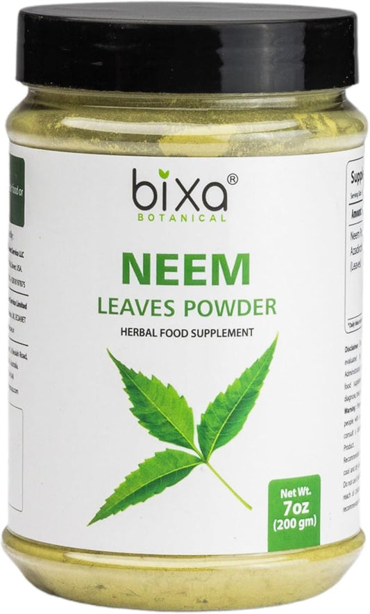 bixa BOTANICAL Neem Leaf Powder (Azadirachta (200g / 7 Oz)