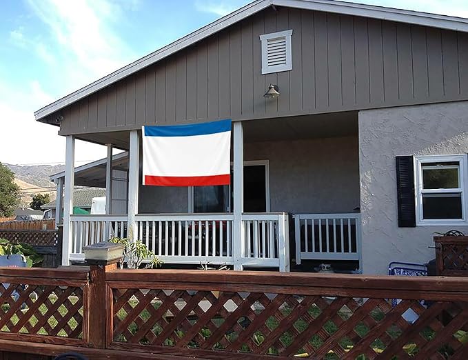 Double Sided Ukraine Crimea Flag 3x5FT Ukrainian Crimean Polyester Banner With 2 Grommets Fade Resistant Vivid Color For Patriotic Festival Events Party Decoration(Crimea UKR, 3x5FT-3ply)