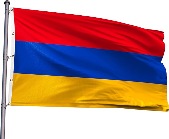 Armenia Extra Large Flag 12x18FT Giant Armenian National Polyester Flag With 5 Grommets For Patriotic Armenian Themed Festival Events Party Decoration(Armenia, 12x18FT)