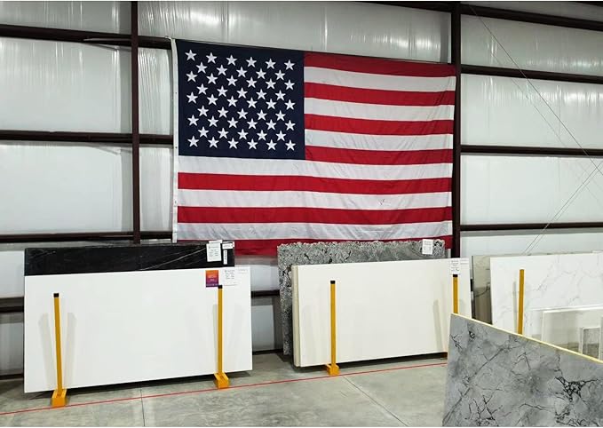 Homissor American Flag 12x18 Ft Large US Flags- Giant United State Flag Heavy Duty Outdoor Embroidered Stars for All Weather High Wind Sewn Stripes With Brass Grommets