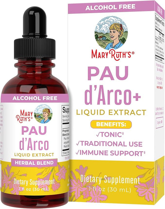 MaryRuth's PAU d'Arco Bark Liquid Herbal Supplement 1 Fl 1 Month