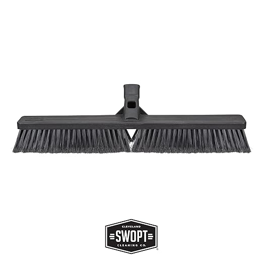 SWOPT 24” Standard Multi-Surface Push Broom Head — Indoor and Outdoor Push Broom — Cleaning Head Interchangeable with All SWOPT Cleaning Products for More Efficient Cleaning and Storage