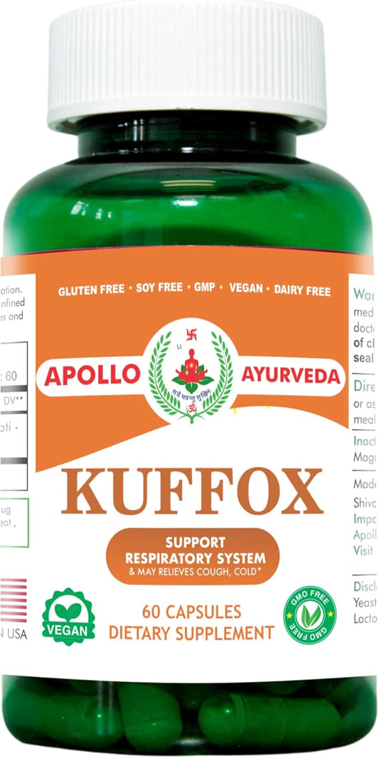 Kuffox Respiratory Support Lung Function Herbal 5000 mg 60 Capsules