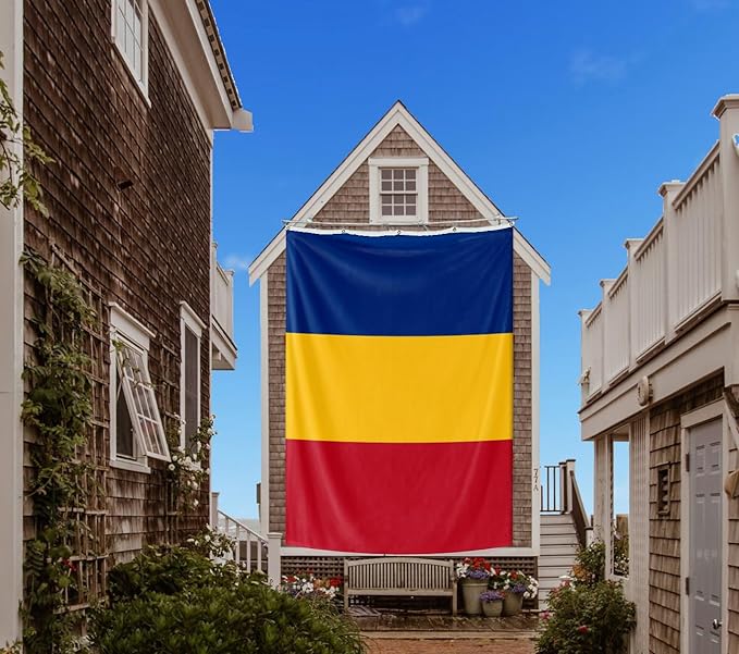 Romania Extra Large Flag 12x18FT Giant Romanian National Polyester Banner With 5 Grommets Fade Resistant Vivid Color For Patriotic Festival Events Party Decoration (Romania, 12x18FT)