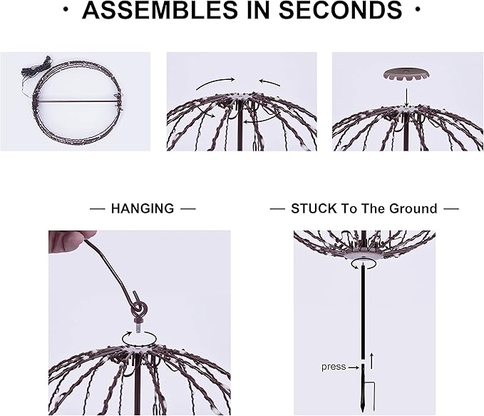 LIGHTSHARE 12IN 96LED Light Ball Light Garden Yard Decoration Pathway Lights Sphere Light with Fold Flat Metal Frame Indoor Outdoor Waterproof, Plug in