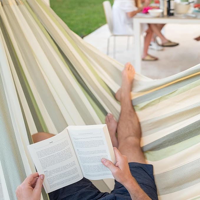 LA SIESTA® - XL King Domingo Hammock Swing Chair & CasaMount - Weather & Tear Resistant Hanging Chair - Outdoor Indoor Hammock Chair w/Suspension Kit for Walls Ceilings Square Beams - Cedar