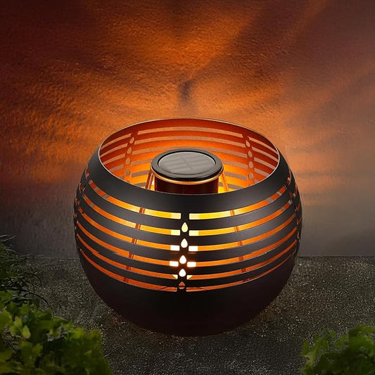 Outdoor Waterproof Lantern, High-Quality Flame Solar-Powered LED Light, Perfect for Gardens, Patios, Deck, Desktops, Pathways, Landscapes, and Lawns Decorations. (L1048)