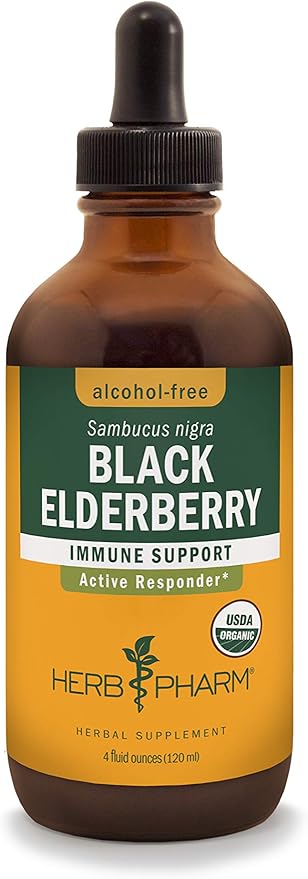 Herb Pharm Certified Organic Black Elderberry 4 Ounce