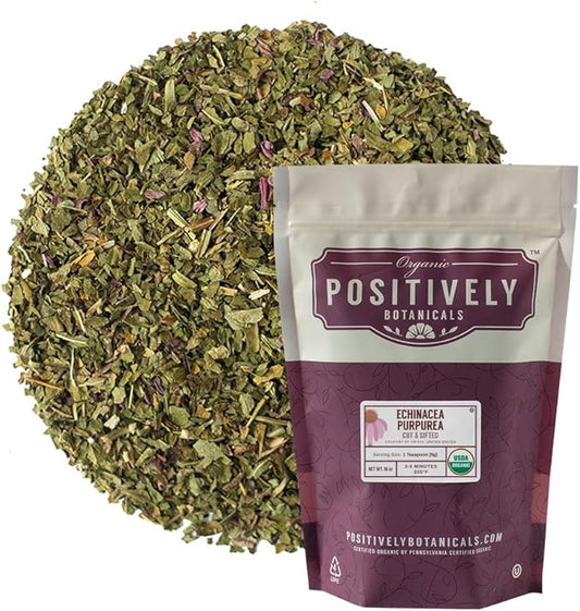 Organic Positively Botanicals Company, Echinacea Purpurea, 16 Ounce