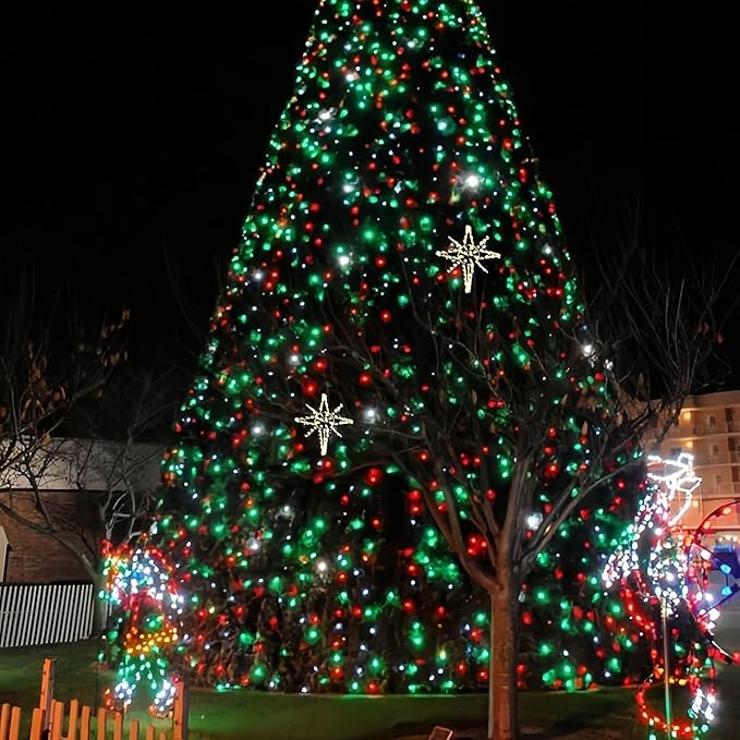 Connectable Red and Green Christmas String Lights, 2Pack 164FT 400LED Christmas Lights for Outdoor Indoor, Plug In Christmas Tree Lights with 8 Modes, String Lights for Christmas Decorations Holiday