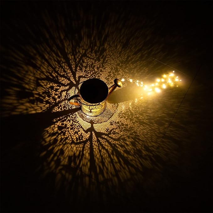Solar Lights Outdoor Garden Decor, Large Waterproof Watering Can Landscape Lights Outside Decorations for Yard Front Porch Patio Backyard Gardening Gift for Mom Grandma Women Birthday