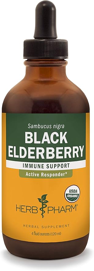 Herb Pharm Certified Organic Black Elderberry 4 Ounce