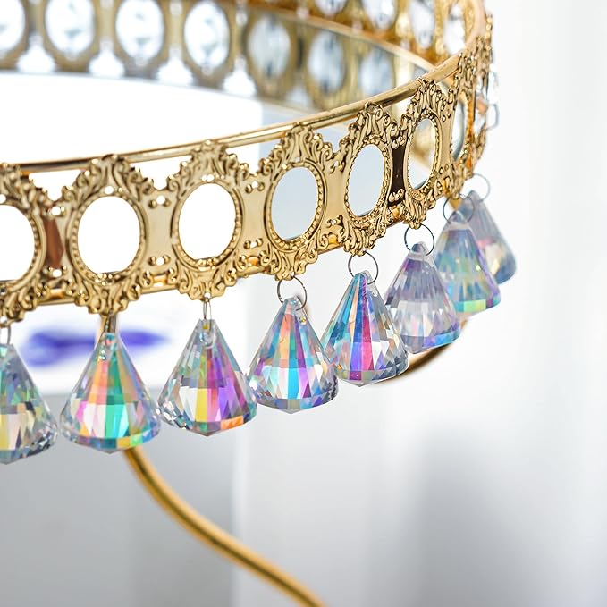 HDCRYSTALGIFTS 12pcs 38mm Crystal Faceted Prisms Suncatchers for Window Hanging AB Colored Crystals Diamond Prisms Sun Catchers Home Garden Christmas Ornament