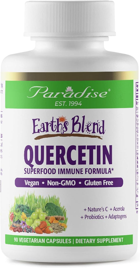 Paradise Herbs Earth's Blend Quercetin, 90 Vegetarian