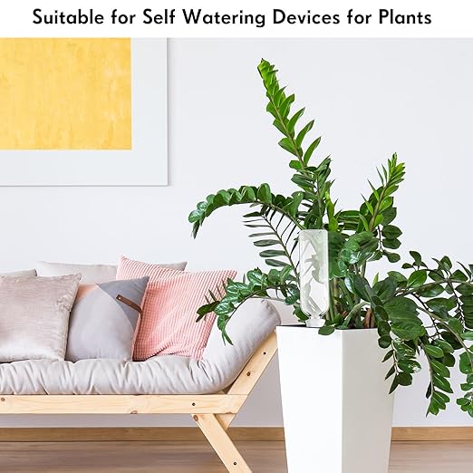 12 Pack Plant Watering Devices, Terracotta Self Watering Spikes with 25 oz Plastic Wine Bottles, Slow Release Plant Waterer Self Watering Planter for Vacation Indoor Outdoor Plant