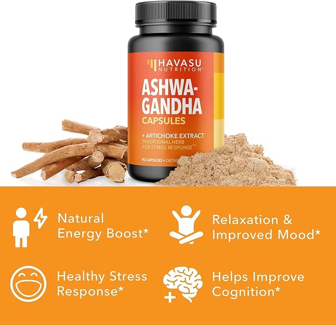 HAVASU NUTRITION Ashwagandha Capsules with Artichoke (1000 mg)