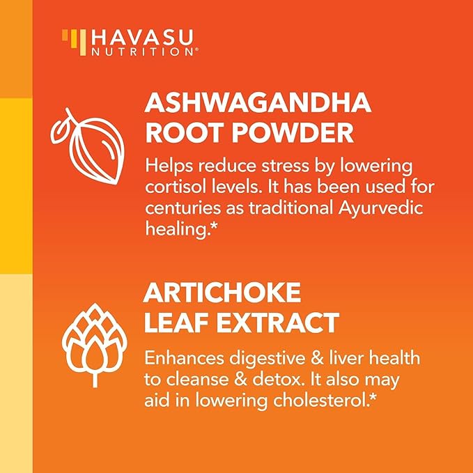 HAVASU NUTRITION Ashwagandha Capsules with Artichoke (1000 mg)