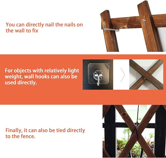 Wooden Lattice Wall-Expandable Plant Garden Trellis for Climbing Plants Outdoor Air Plant Vertical Rack Wall Decor for Room Patio