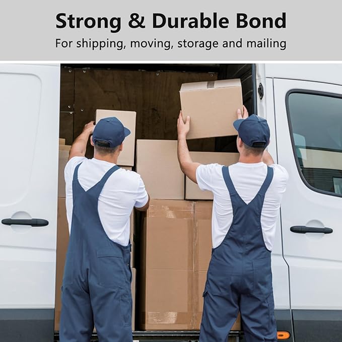 1.88 in x 66.6 YDs Clear Heavy Duty Packing Tape with Dispenser, Strong & Durable Shipping Tape, Packaging Tape, Packing Tape Dispenser Gun for Packing Boxes, Moving Supplies, Shipping and Mailing