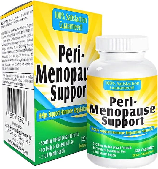 2-Month Perimenopause Support Supplement (All-in-1) Herbal 12 Active 120 Capsules