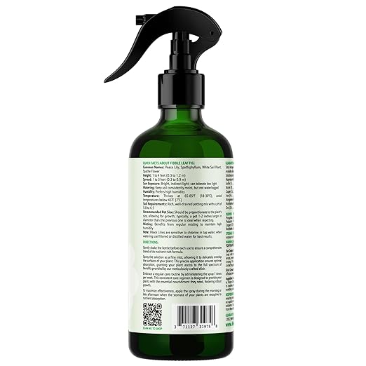 Peace Lily Foliar Spray - 3-1-2 Plant Fertilizer - Premium Spray for Indoor Plants with Essential Nutrients - Peace Lily Plant Food & Fertilizer - Ready-to-Use (16 OZ)