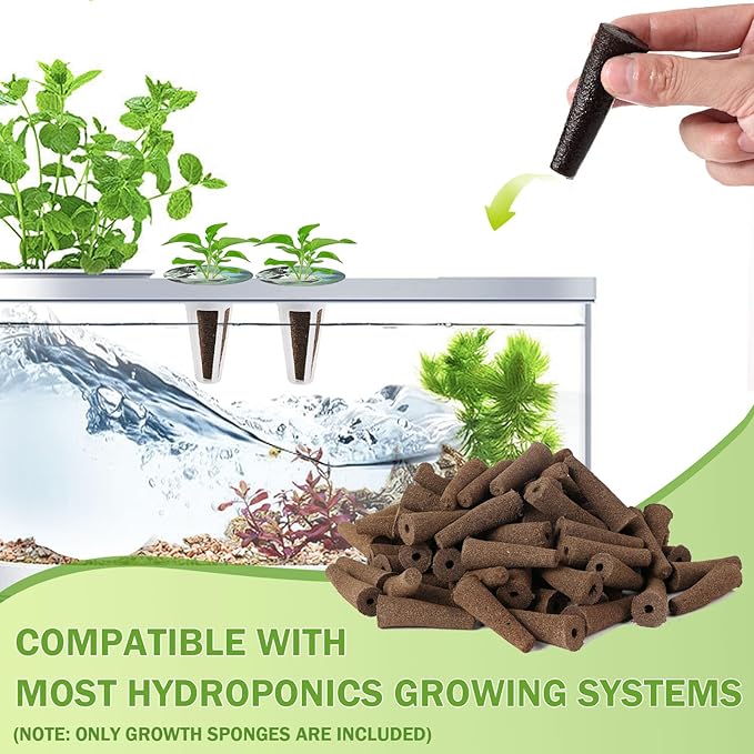 80 Pack Grow Sponges for Hydroponics,Replacement Root Growth Sponges Seed Starter Pods Compatible with AeroGarden Seed Starter Sponges Kit for Hydroponic Indoor Garden System