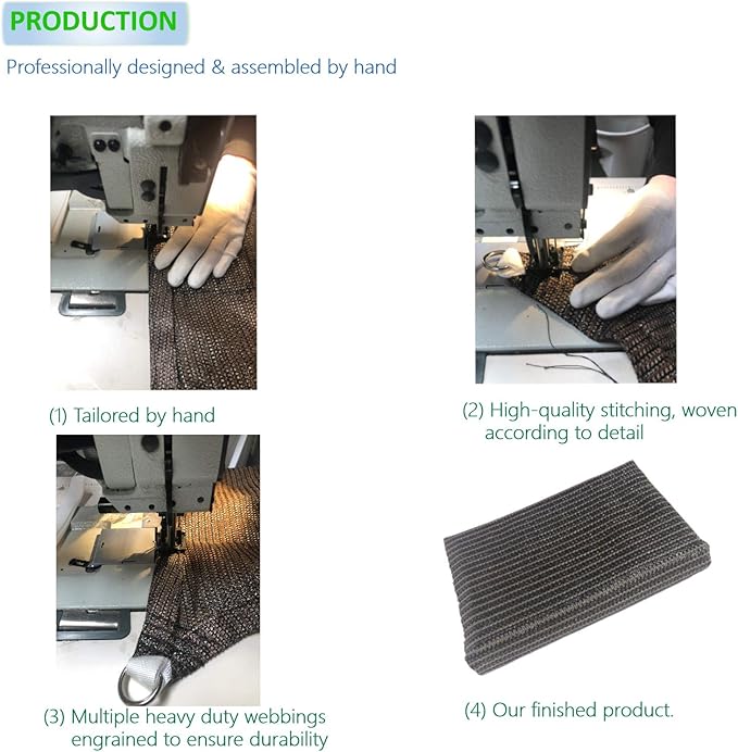 Eden's Decor Straight Flat-Edged Sun Shade Sail Rectangular 7' x 12' Blue UV-Blocking Outdoor Canopy Fabric Cloth Awning for Pergola Patio Garden Backyard Custom Size