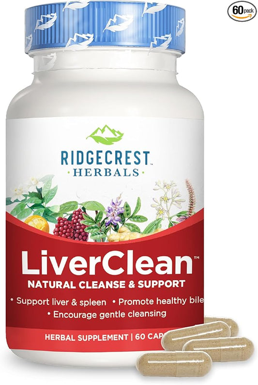 Ridgecrest Herbals LiverClean, Herbal Liver Support (60 Caps, 30 Serv)