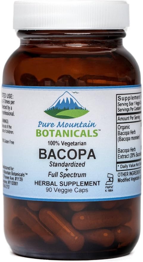 Pure Mountain Botanicals Bacopa Monnieri Capsules