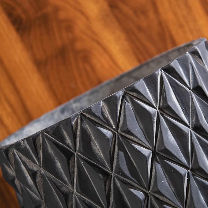 17.3 & 20.8 inch high Concrete Flower pots Set of 2, The planters for Outdoor Plants with Drainage Hole, Modern Family Outdoor Decor Plant pots, Indoor Plant pots for Home Decor.