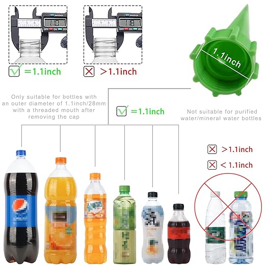 LABOTA 24 Pack Self Watering Spikes for Plant, Outdoor Automatic Plants Waterer, Insert Devices with Adjustable Vavle Switch for Garden Water Planter System Indoor & Outdoor