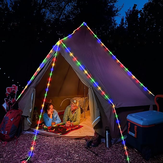 Rope Lights for Outside, 164FT 500 LED Rope Lights Outdoor/Indoor with Waterproof 8 Modes, Connectable Plug in Christmas Tree Light for Home Pool Garden Party Holiday Decorations, Multicolor