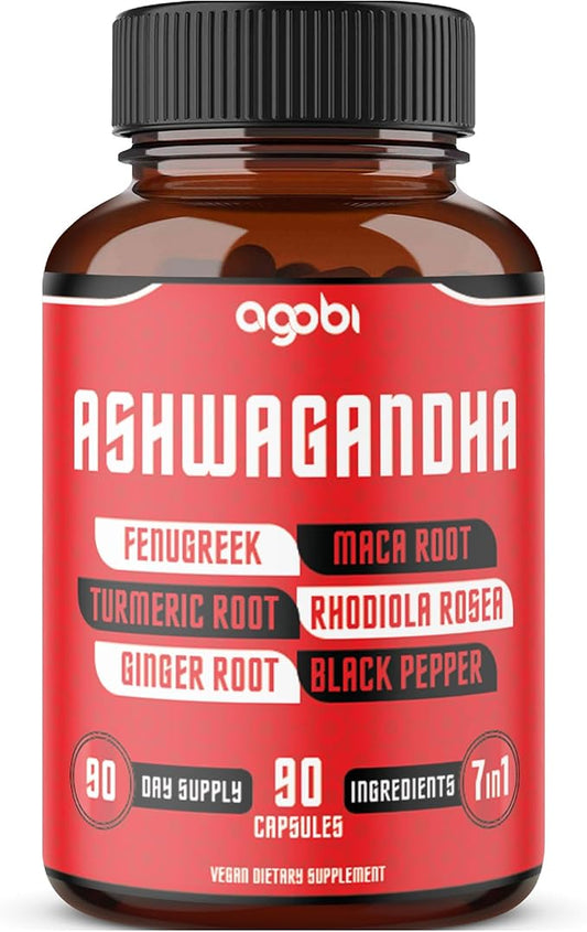 Ashwagandha Extract Capsules 8050mg 7 Herbs 90 Caps 3 Months